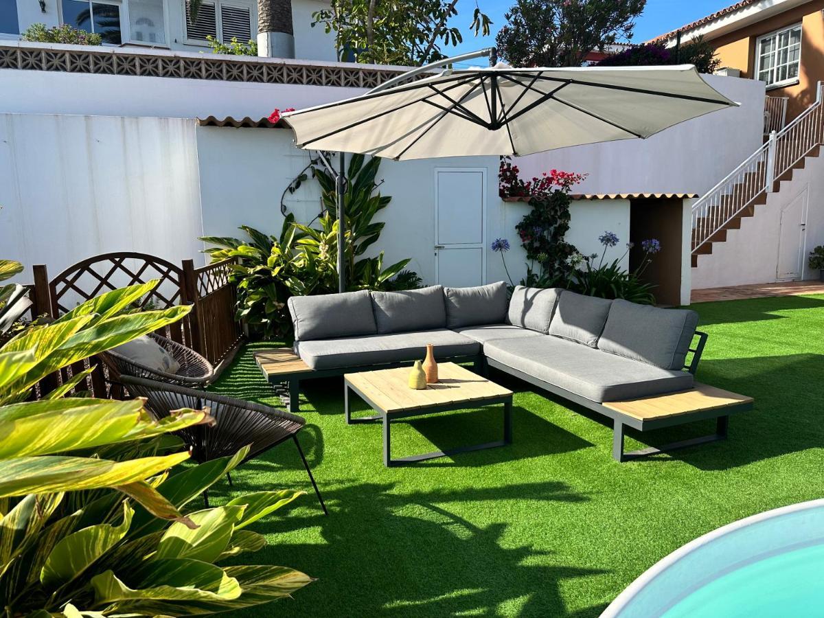 Вилла Casa Con Piscina Y Jardin Con Vistas Al Mar Пуэрто-де-ла-Мадера Экстерьер фото